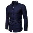 thumbnail image 1 of Blusa y camisa de manga larga con cuello vuelto para hombre, informal, con estampado de rosas, botones, manga larga, cuello vuelto, blusa de poliéster para hombre, 1 of 9