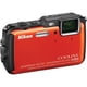 thumbnail image 2 of Nikon COOLPIX AW120 Waterproof Digital Camera (Orange) Starter Bundle - (Intl Model) Nikon 26467, 2 of 5