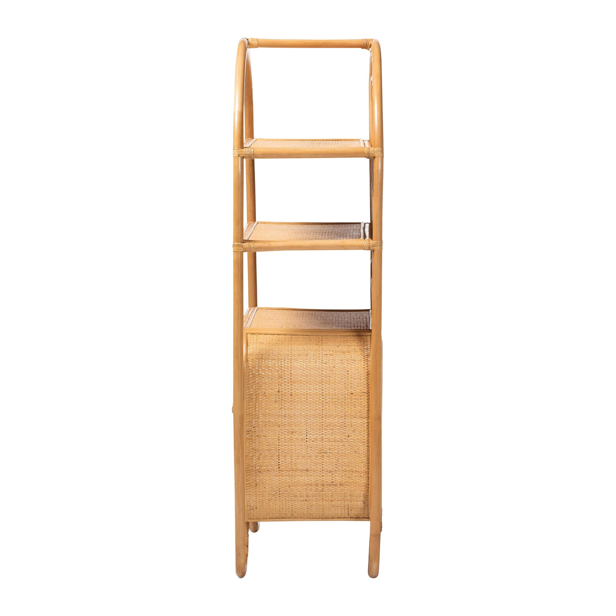 bali & pari Noreen Boho Storage Cabinet, Light Honey