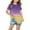 Purple, variant on NAISIBABY Summer Girls Short Sleeve Printed T-Shirt, Kids Round Neck Casual Daily Versatile Tops Green 11-12T