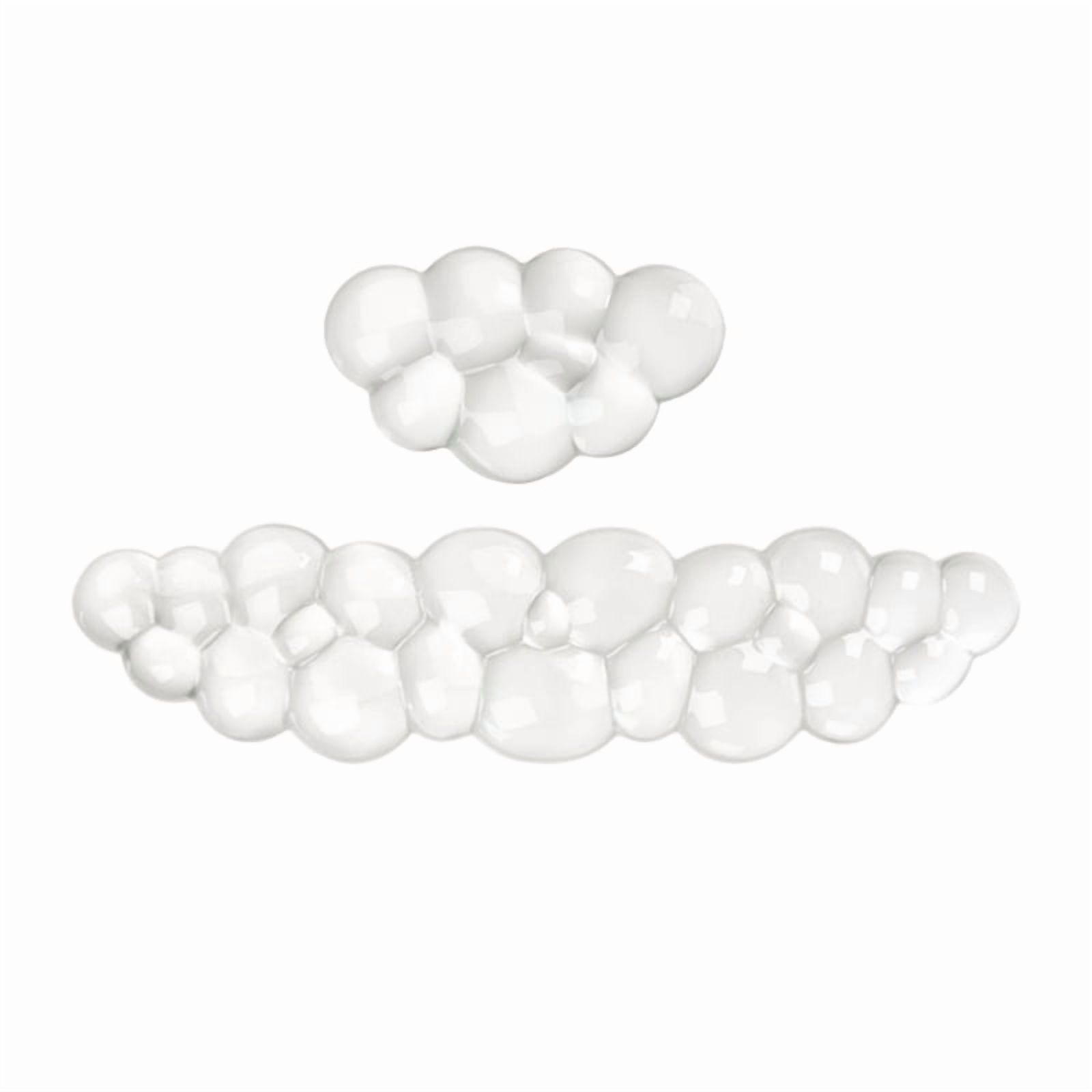 Ergonomic Keyboard And Mouse Pad Wrist Rest Set Cool Keypad Cushion With Slip Proof Base Pain Relief Comfort Cloud Shape