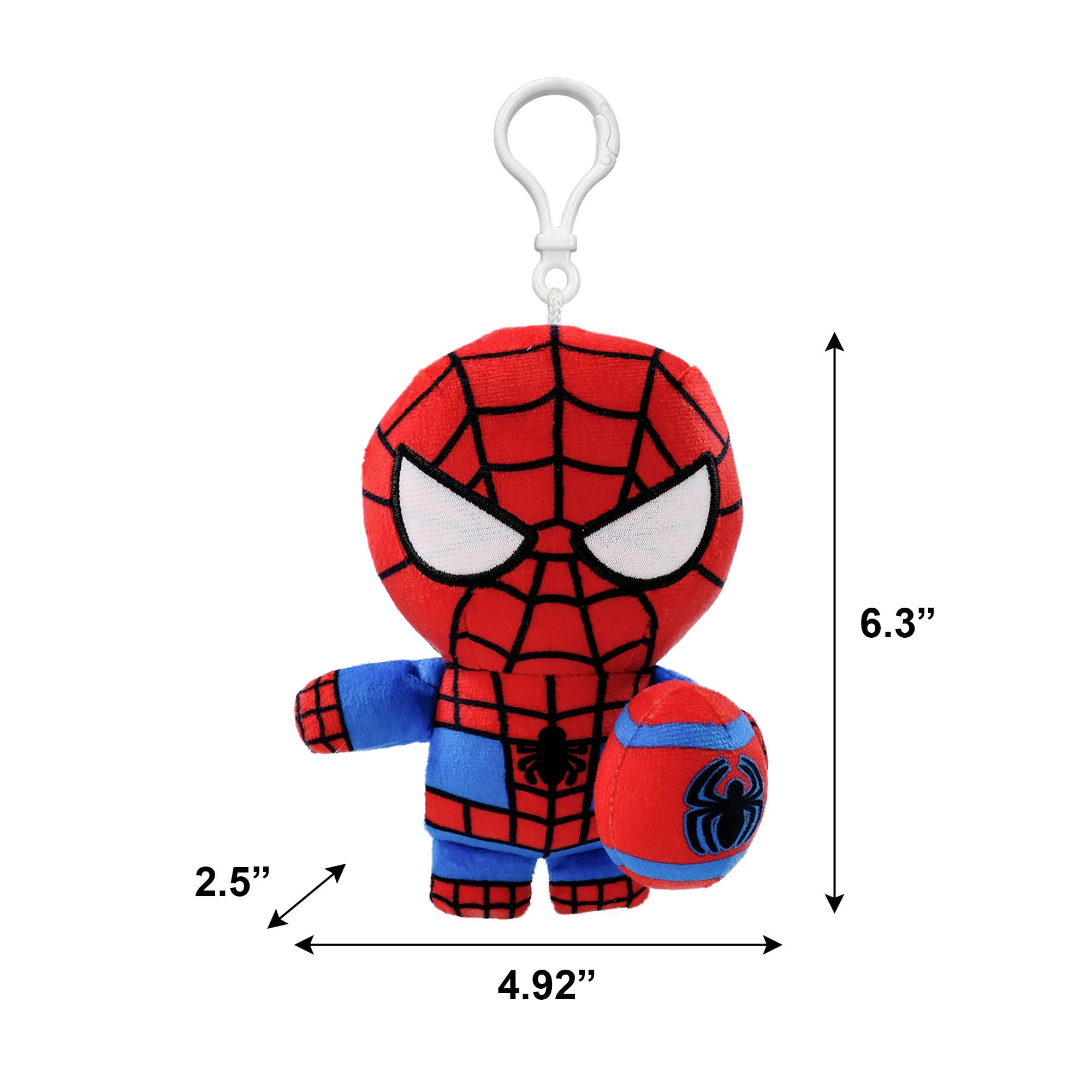 Peluche Spiderman à clipser, 15 cm, design figuratif, par Ruz