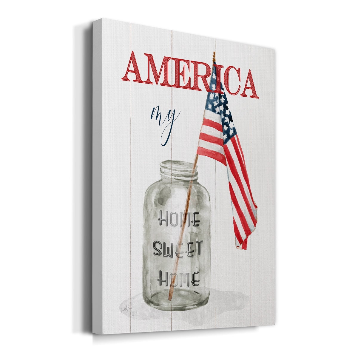 America My Home Sweet Home Premium Gallery Wrapped Canvas - Ready to Hang