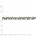 thumbnail image 4 of White Sterling Silver chain Rope Diamond-cut 26 in 8 mm, 4 of 5