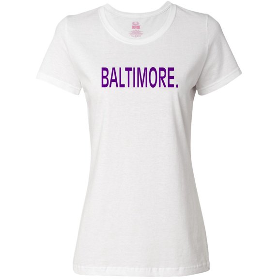 Inktastic Baltimore in Purple Text Women's T-Shirt