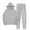 Gray, variant on Women's 2 Piece Outfits Drawstring Hoodie and Pants Sets with Pockets Long Sleeve Pullover Tracksuit Sportswear (XL, Yellow)