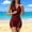 Red, variant on Sakmal Rash Guards Womens One Piece Swimsuits Fitness Sleeveless Modest Bathing Suit Crew Neck Cute Red Ladies Bthing Suit S