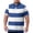 Blue, variant on Mens Big & Tall Delicate Smooth Texture Stripe Tee Short Sleeve Button Placket Full Breathable Daily Wear Green XL