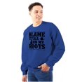 thumbnail image 3 of Blame It On My Roots Country Music Sweatshirt for Men or Women Brisco Brands X, 3 of 6