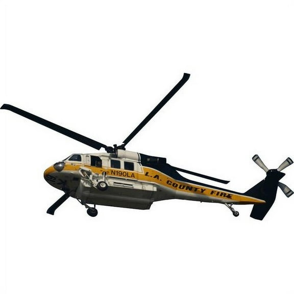 Wallhogs Chibi LACoFD Copter 19 II Cutout Wall Decal