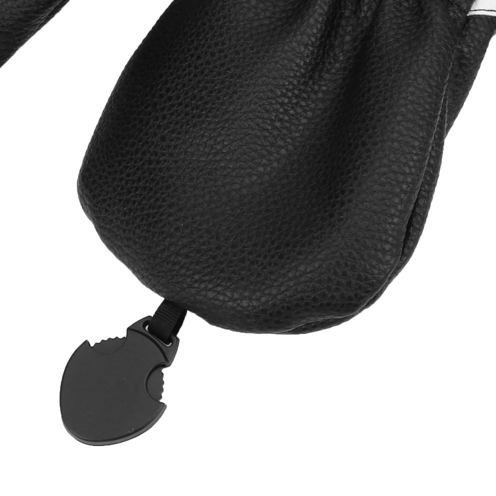 LAZIOEGR Premium PU Waterproof Golf Club Head Cover Set – Soft, Durable, Sun‑Proof, Adjustable Number Plate, 5‑Piece Black Stripe Design