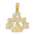 thumbnail image 4 of Auriga Fine Jewelry 14K Yellow Gold I'D Rather Be Sailing Charm Pendant for Women (L-18 mm,W-14 mm), 4 of 6