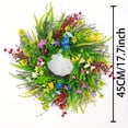 thumbnail image 3 of Simulated Small Flower Wreath Door Hanging Decor Exquisitely Crafted Non-Fading Long Lasting Design For Front Porch Wall Home Spring Courtyard Party Holiday Decoration Housewarming Gift, 3 of 5