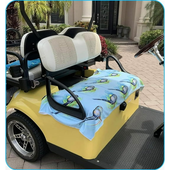Universal Golf Cart Seat Cover Golf Cart Seat Blanket and Towel for 2-Person Seats Club Car