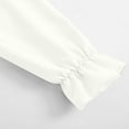 thumbnail image 3 of Favoffer Big Kid Girls Long Sleeve Dress Spring Summer Trumpet Sleeve Ruffle Hem Square Neck Solid Color Swing Gown for Daily Gathering Party Holiday Sizes 4-13Y, 3 of 7