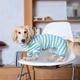 thumbnail image 5 of HQREA Dachshund Dog Shirt Onesie Striped Lightweight Comfy Jumpsuit for Mini Dachshund, 5 of 6