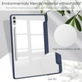 thumbnail image 6 of Allytechgroup Folio Case for Samsung Galaxy Tab S10 Plus/S9 Plus 12.4 inch 2024/2023 Model, Trifold Stand Cover with Pencil Holder Clear Back Shell Shockproof Cover for Galaxy Tab S10+/S9+, Darkblue, 6 of 9