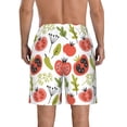 thumbnail image 3 of Kdxio Tomatoes Pattern Mens Casual Shorts - Drawstring Summer Beach Sports Shorts for Men, 3 of 9