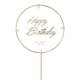 thumbnail image 1 of Matsuzay Llamativas decoraciones de pastel de metal para la fiesta de cumpleaños Primeros de la torta de cumpleaños Pastel de feliz Kits de decoración para fiestas Transparente, 1 unidad 7.8 pulgadas, 1 of 1