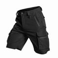 thumbnail image 4 of Zimjoy Men's Quick Dry Tactical Cargo Shorts Multi Zipper Pockets Knee Length Outdoor Hiking Fishing Work Utility Shorts Black L, 4 of 8
