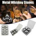 thumbnail image 1 of Fiudx Juego de Piedras para Whisky, Rocas Refrescantes de Acero Inoxidable, Regalos Únicos para Amantes Del Whisky, Accesorios Geniales para El Bar, Perfectos para Esposo, Padre, Abuelo, Aniversario,, 1 of 5