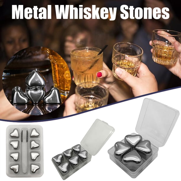 Xihbxyly Juego de Piedras para Whisky, Rocas Refrescantes de Acero Inoxidable, Regalos Únicos para Amantes Del Whisky, Accesorios Geniales para El Bar, Perfectos para Esposo, Padre, Abuelo, Aniversar