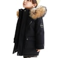 thumbnail image 2 of Trikvn Boys Winter Parka Coat with Faux Fur Hood Heavyweight Warm Puffer Jacket Windproof Outerwear with Pockets for Kids Snow Ski Cold Weather Adventure, 2 of 9