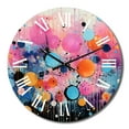 thumbnail image 4 of Designart "Assembling Neon I" Abstract Collages Oversized Wall Clock, 4 of 5
