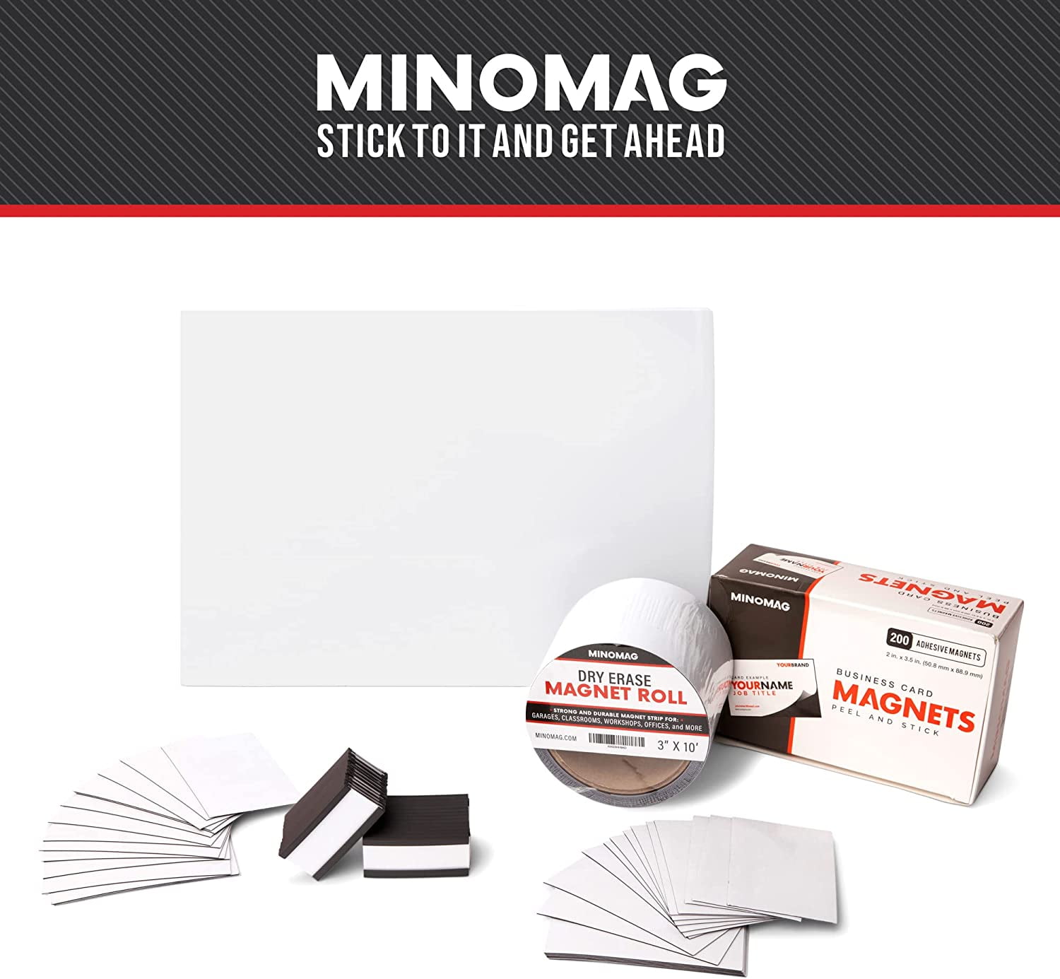 Minomag Dry Erase Magnet Roll 2-inch by 10-Foot Roll 