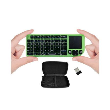 Portable Green Laser Pointer - FAVI Wireless Mini Keyboard with Laser Pointer and Case - Green (FE01-GR-C)