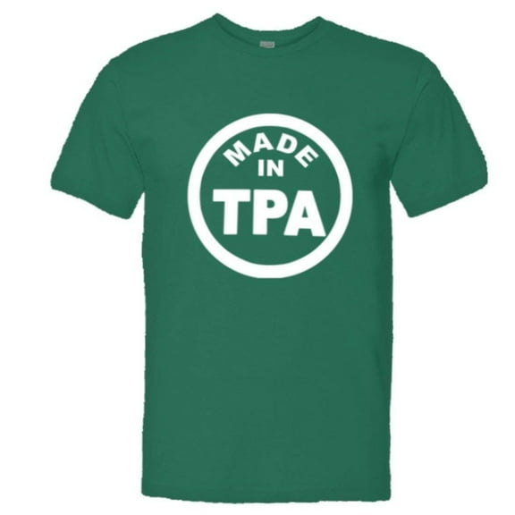 PleaseMeTees™ Mens From Born Made In Tampa FL Florida Logo Label HQ Tee