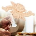 thumbnail image 4 of Growcolor 4Pcs Flower Carved Corner Onlay Applique Door Cabinet Vintage Style Furniture Door Decor(E), 4 of 7