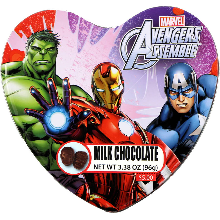 Galerie Marvel Avengers Assemble Milk Chocolate in a Heart