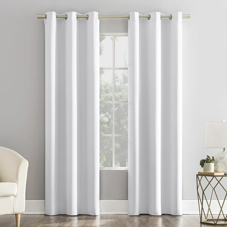 Mainstays Blackout Energy Efficient Grommet Single Curtain Panel  40 x63   White