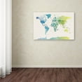 thumbnail image 3 of Trademark Fine Art "Watercolor Political Map of the World 2" Canvas Art by Michael Tompsett, 3 of 3