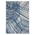 thumbnail image 2 of World Rug Gallery Contemporary Nature Inspired Tropical Leaves Reversible Indoor/Outdoor Area Rug - Blue 5'x7', 2 of 7