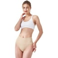 thumbnail image 2 of Women's Mid-Waist Seamless Tummy Control Thong Shapewear Panties Girdle Underwear, 2 of 6