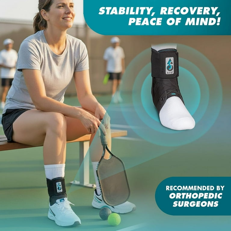 Med Spec ASO Ankle Stabilizer Orthosis, White, Medium - Walmart.com