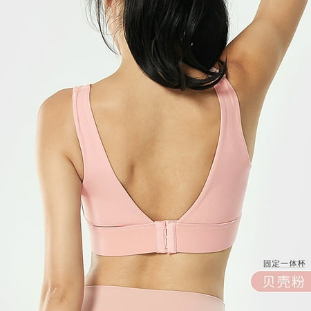 

DNAKEN Women s Sports Bra High Impact Support Padded Wireless Racerback Plus Size Running Bra