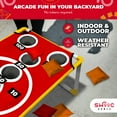 thumbnail image 5 of SWOOC Games - Coney Island Toss™ - Arcade Style Cornhole Board Set w/Carrying Case & 15+ Games - Corn Hole Games for Adults - Kids Bean Bag Toss Game - Kids Cornhole Set w/Bags - Outdoor Yard Games, 5 of 6