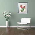 thumbnail image 3 of Trademark Fine Art "Peppermint Amaryllis" Canvas Art by Color Bakery White Matte, Silver Frame, 3 of 4