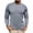 Gray, variant on Men's Contrast Color Slim Long Sleeve Standing Neck Button Pocket Casual Sports T-shirt Top Blouse