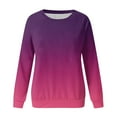 thumbnail image 5 of Long Sleeve Tops for Women Trendy Heart Printed Pullover Crewneck Sweatshirts Graphic Tee Shirt Blouse Fall Clothes (Large, Wine), 5 of 5