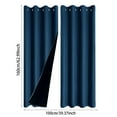 thumbnail image 2 of Total Room Darkening Curtains Polyester Energy Saving Noise Reducing for Home Bedroom Window, 2 of 4