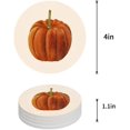 thumbnail image 1 of POGLIP Pumpkin Set of 8 Round Coaster for Drinks, Absorbent Ceramic Stone Coasters Cup Mat with Cork Base for Home Kitchen Room Coffee Table Bar Decor, 1 of 5