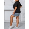thumbnail image 2 of T-Shirt à Imprimé Ruban Rose pour Femmes, Col Rond Manches Courtes, Coupe Ample Confortable, Mode Printemps/été, Longueur Régulière, Style Pull pour Adultes, Hommes, Femmes, Adolescents, Adolescents, 2 of 6