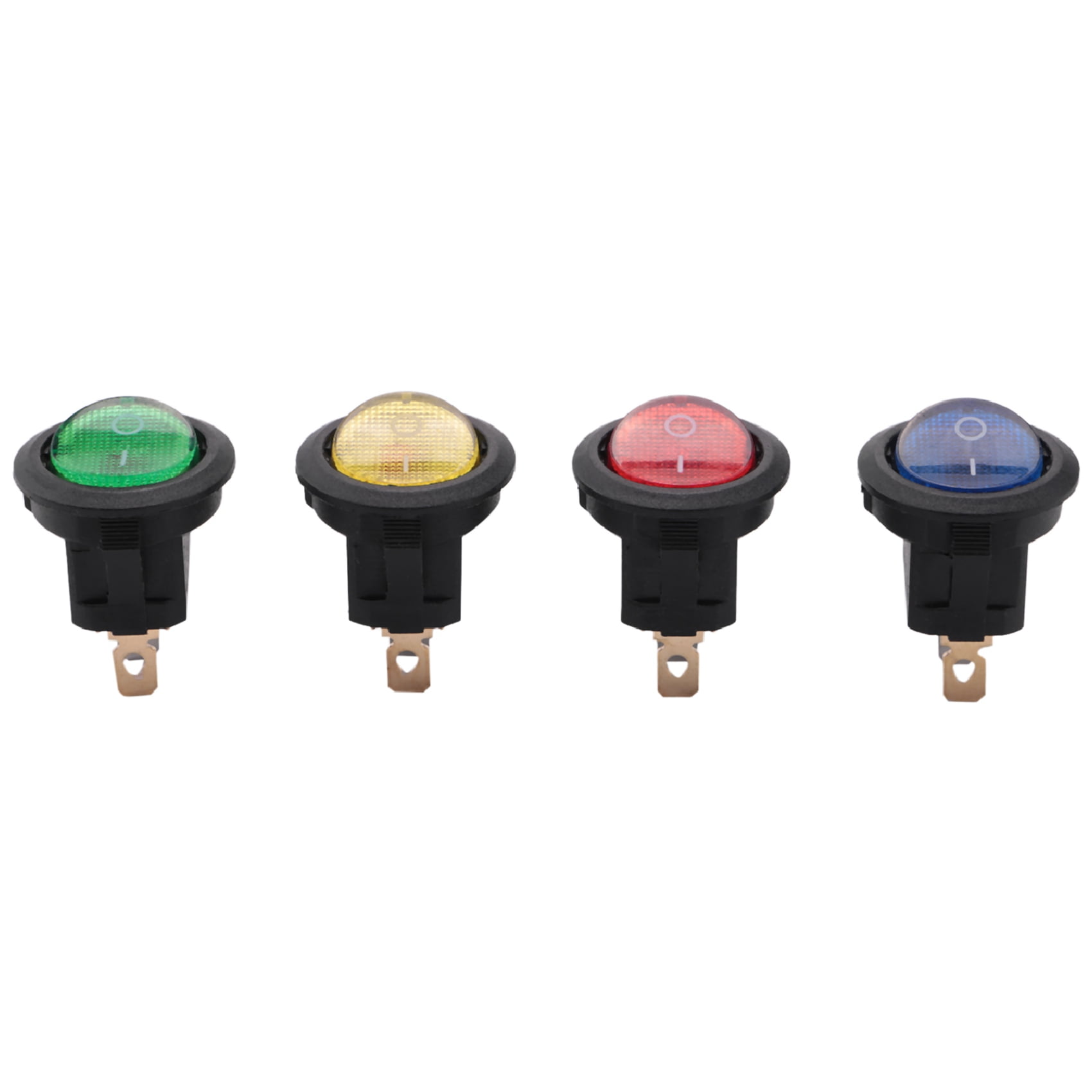 4 x 12V LED illuminated rocker onoff toggle SPST switch dash light car