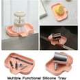 thumbnail image 3 of Silicone Organizer Tray, Soap and Sponge holder for Kitchen Sink, Bathroom - Storage Tray for Dish Brush, Soap Dispenser, Dishwashing Accessories(S), 3 of 7