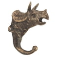 thumbnail image 1 of Design Toscano SP2815 Triceratops Decorative Dinosaur Foundry Cast Iron Wall Hook, Gold, 1 of 1