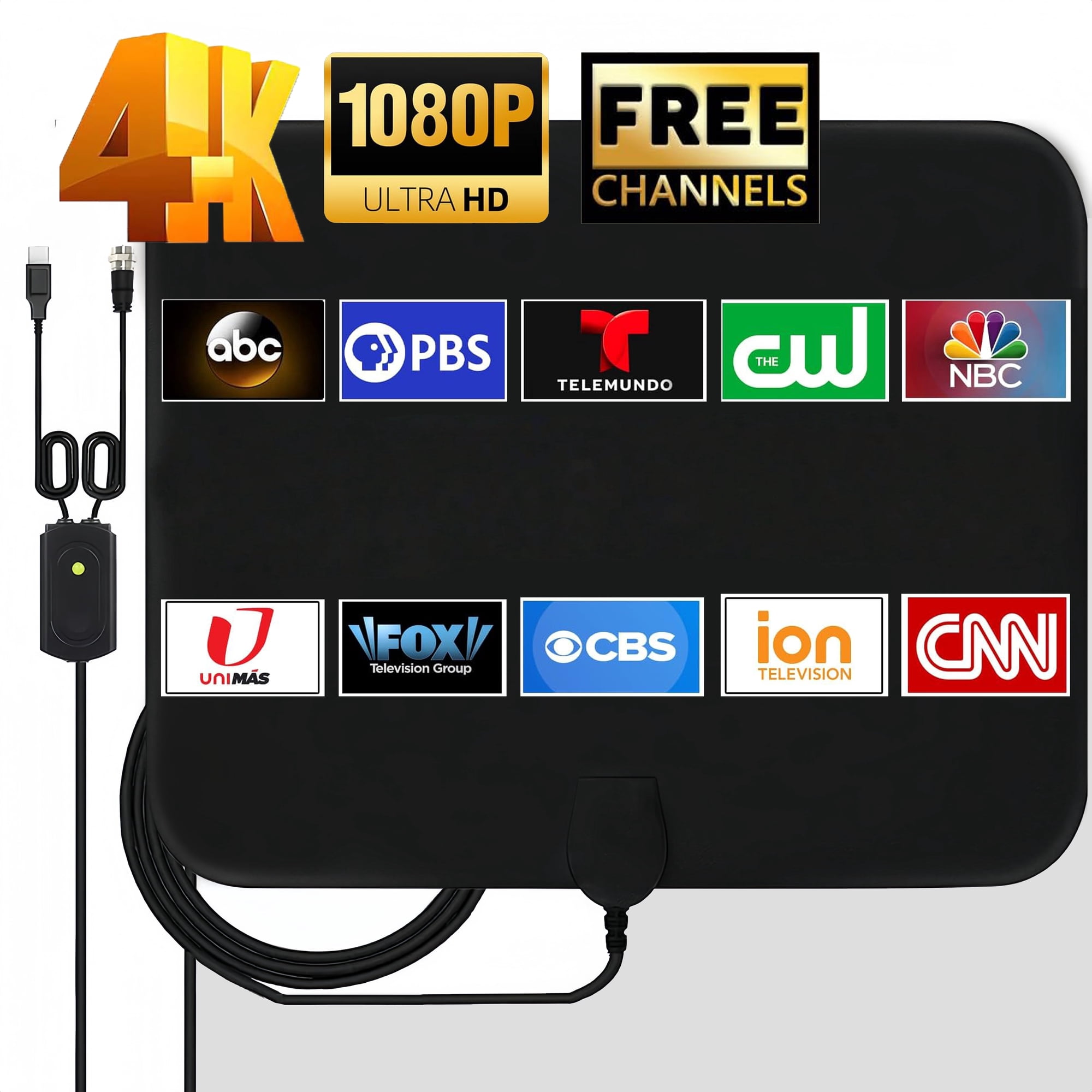 TV Antennas Amplified HD Digital TV Antenna Long-Range Support 4K 1080p Indoor TV Digital HD Antenna Freeview With Amplifier Signal Booster